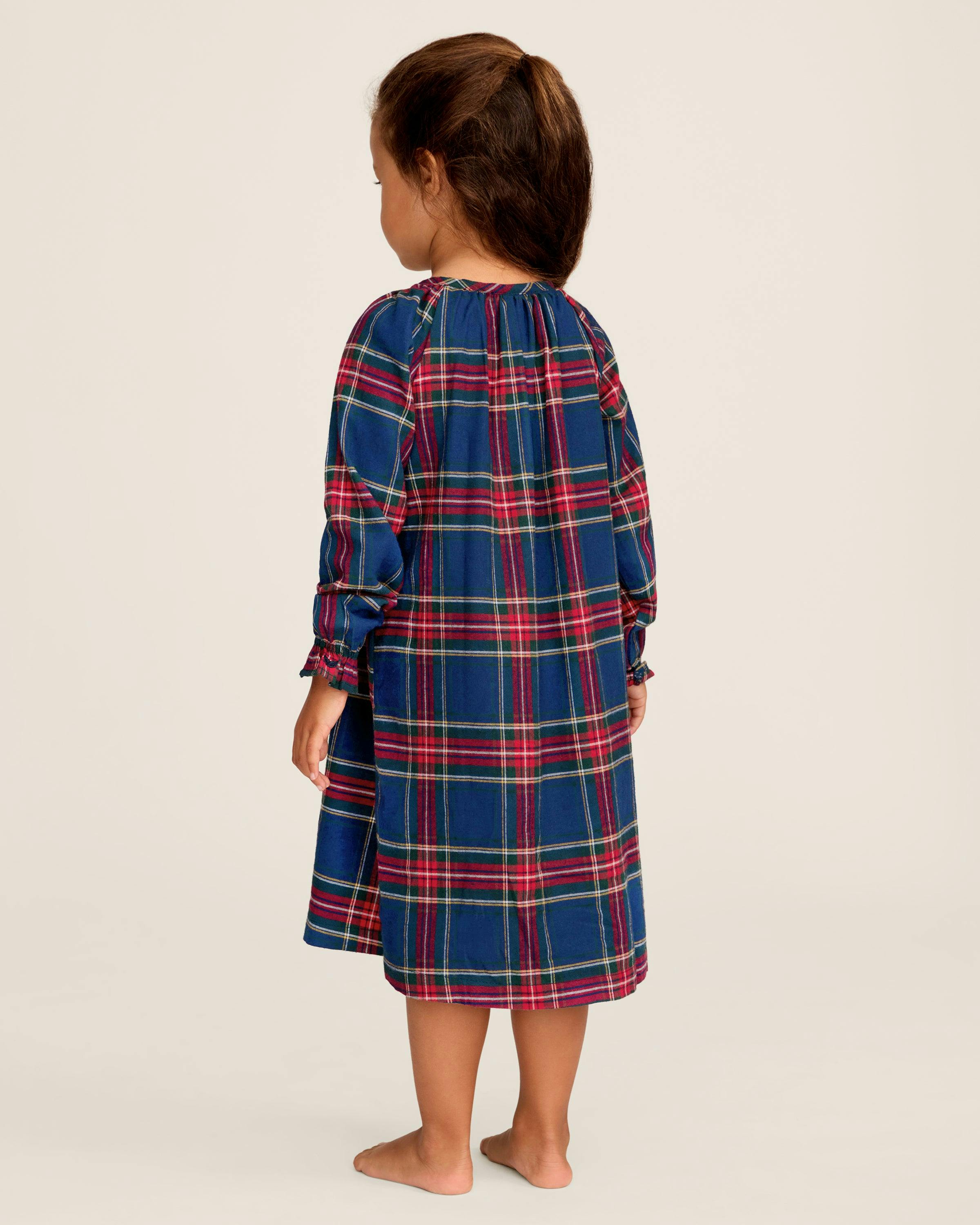 Girl's Brushed Twill Delphine Nightgown in Windsor Tartan