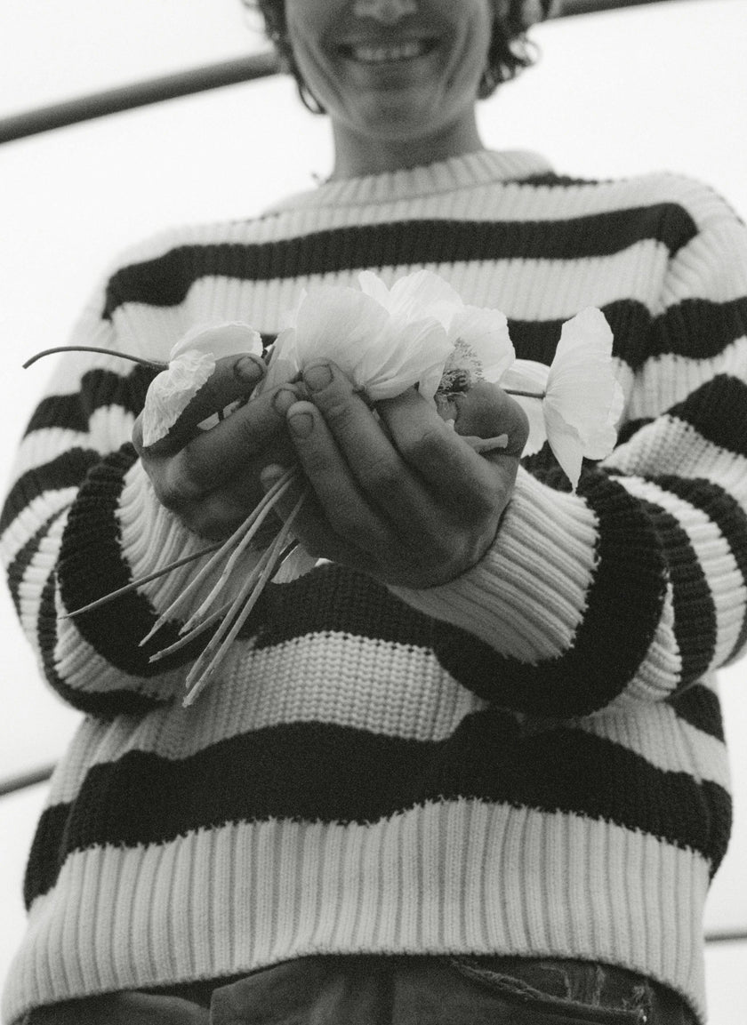 Musa Men Jumper Summer Midnight Knit Stripes