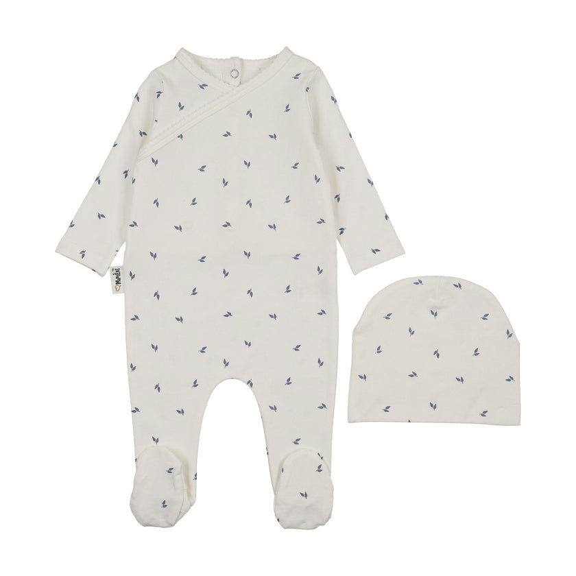 Willow Wrap Footie, White Boys
