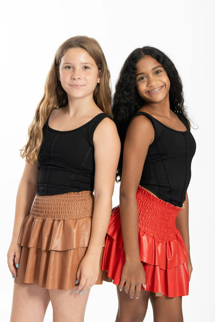 Kids Leather Julia Skirt