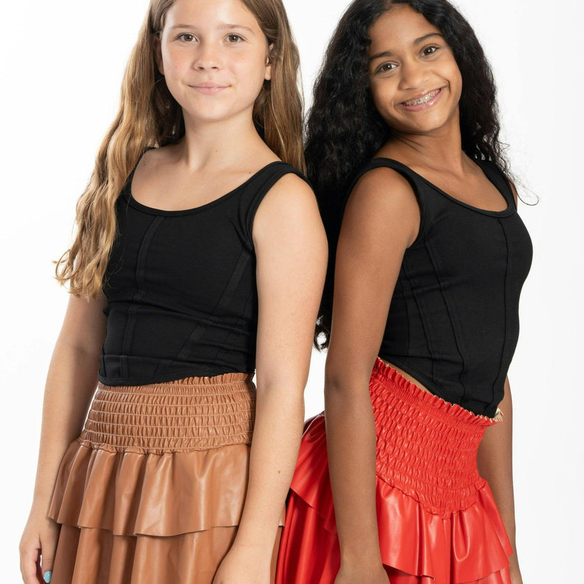 Kids Leather Julia Skirt
