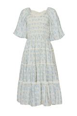 Roselyn Dress in Ivory Porcelain Fleur