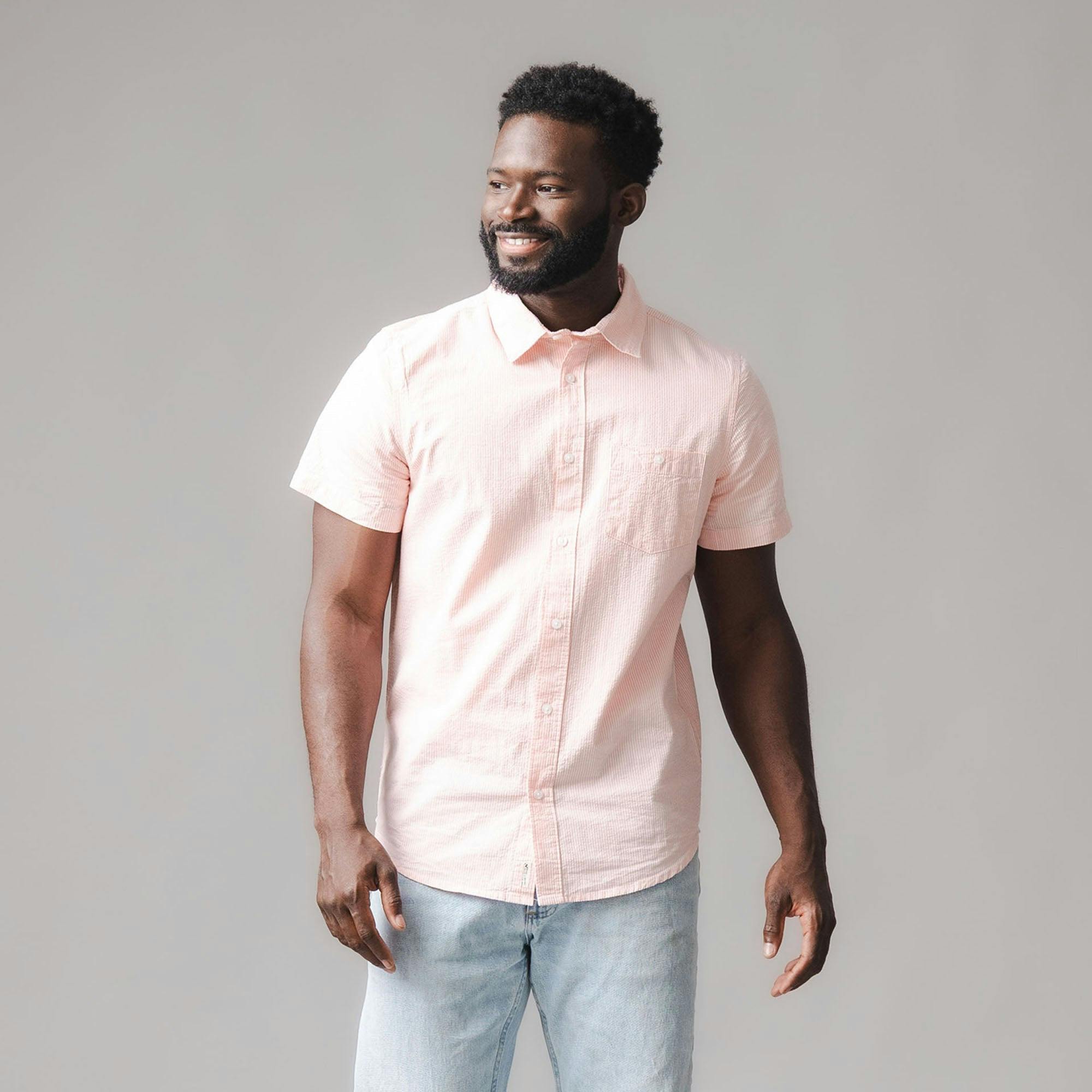 Organic Short Sleeve Seersucker Shirt