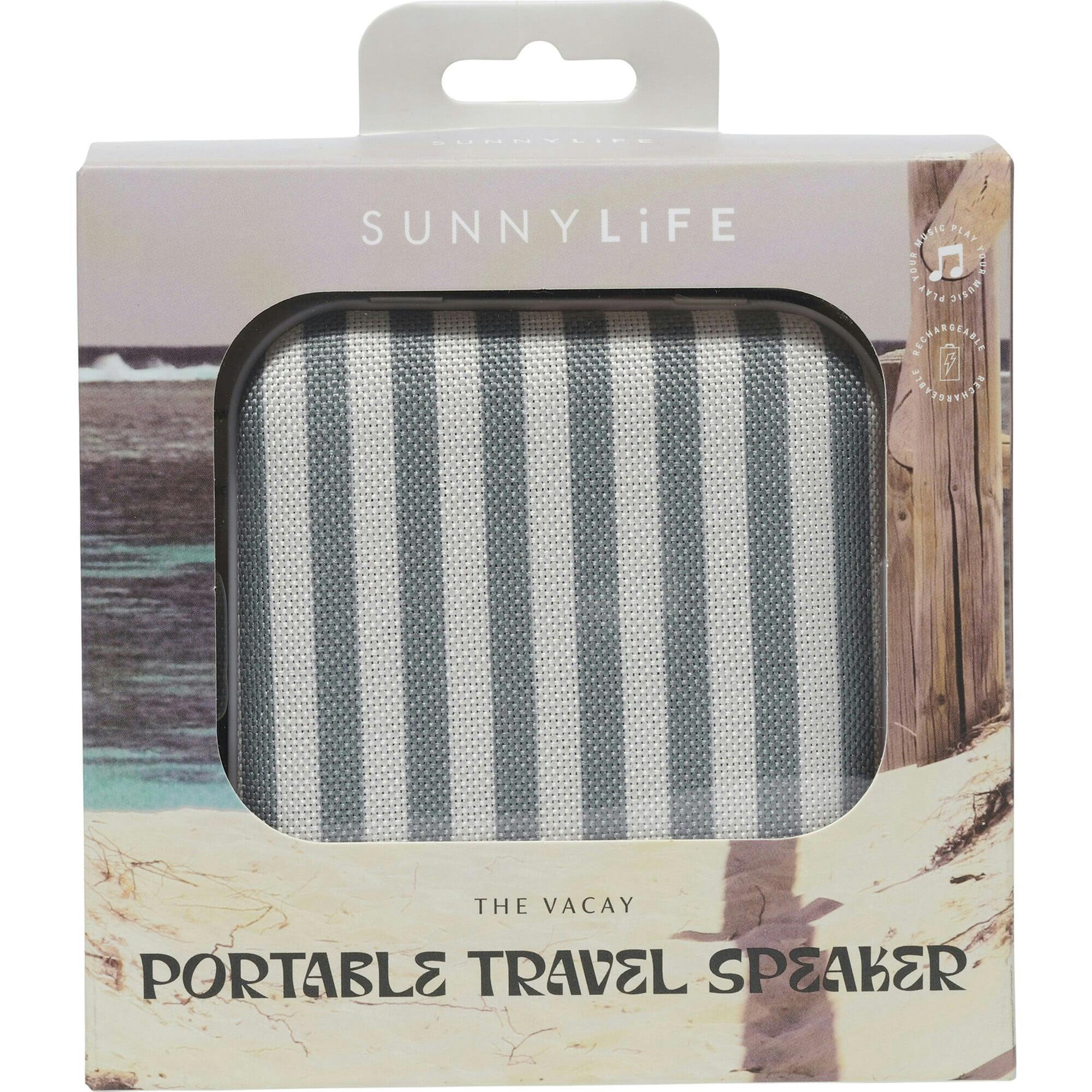 Sunnylife: Portable Travel Speaker - The Vacay Olive Stripe