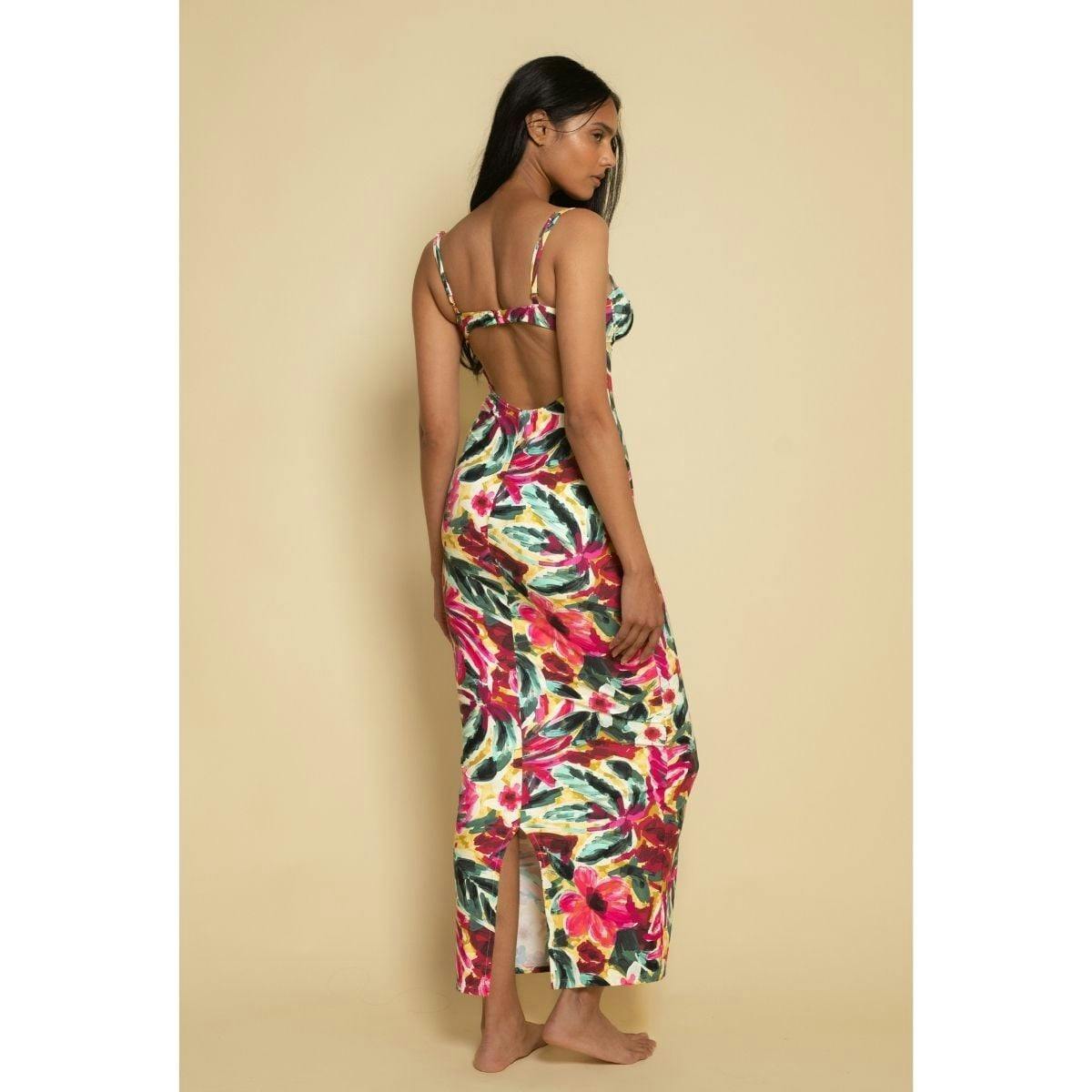 Petal Long Slip Dress