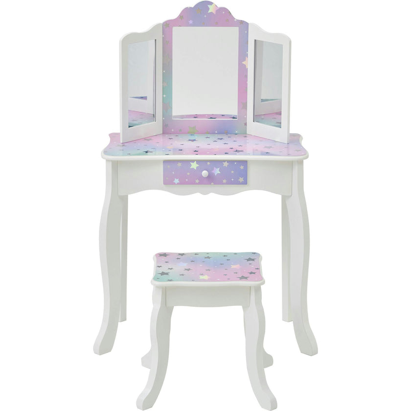Starry Sky Print Gisele Medium Vanity - White/Lavender