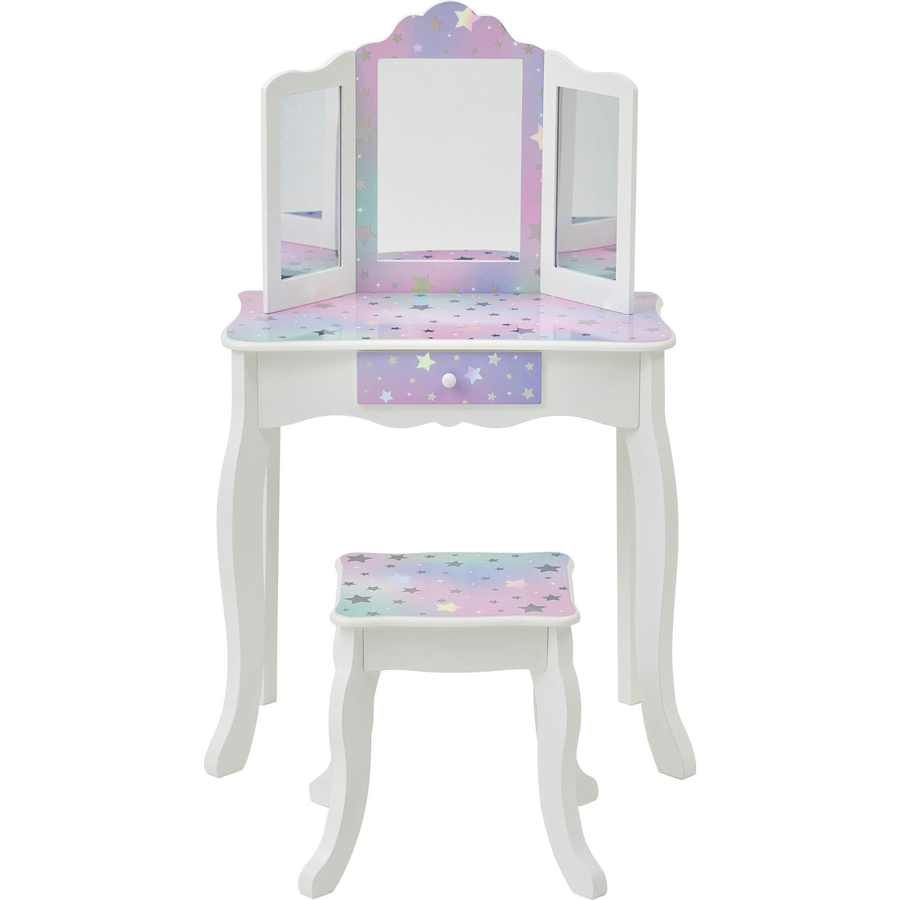 Starry Sky Print Gisele Medium Vanity - White/Lavender