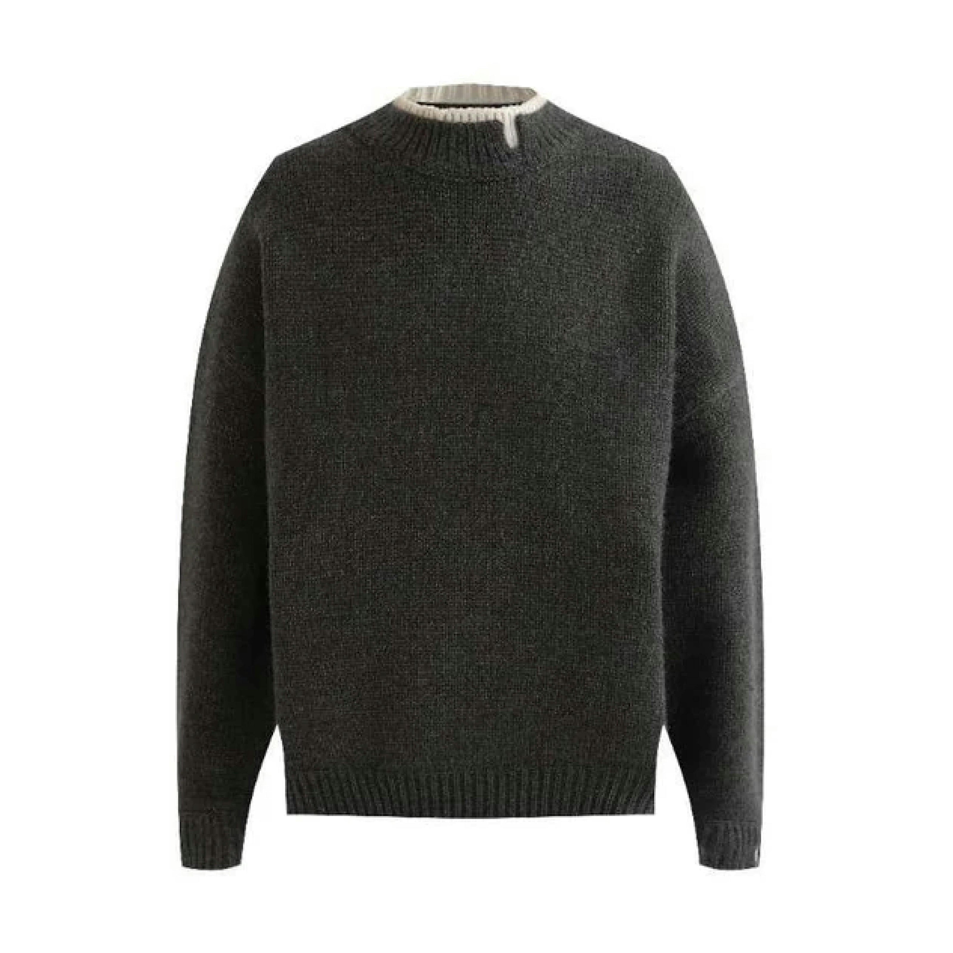 Dark Gray Classic Knit Sweater