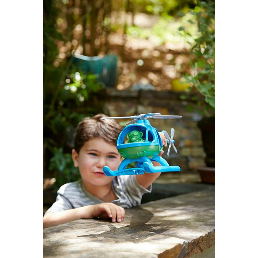 Green Toys: Helicopter Blue - Green Pilot Character
