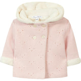 TARTINE ET CHOCOLAT Faux-Fur Lined Knit Jacket, Blue