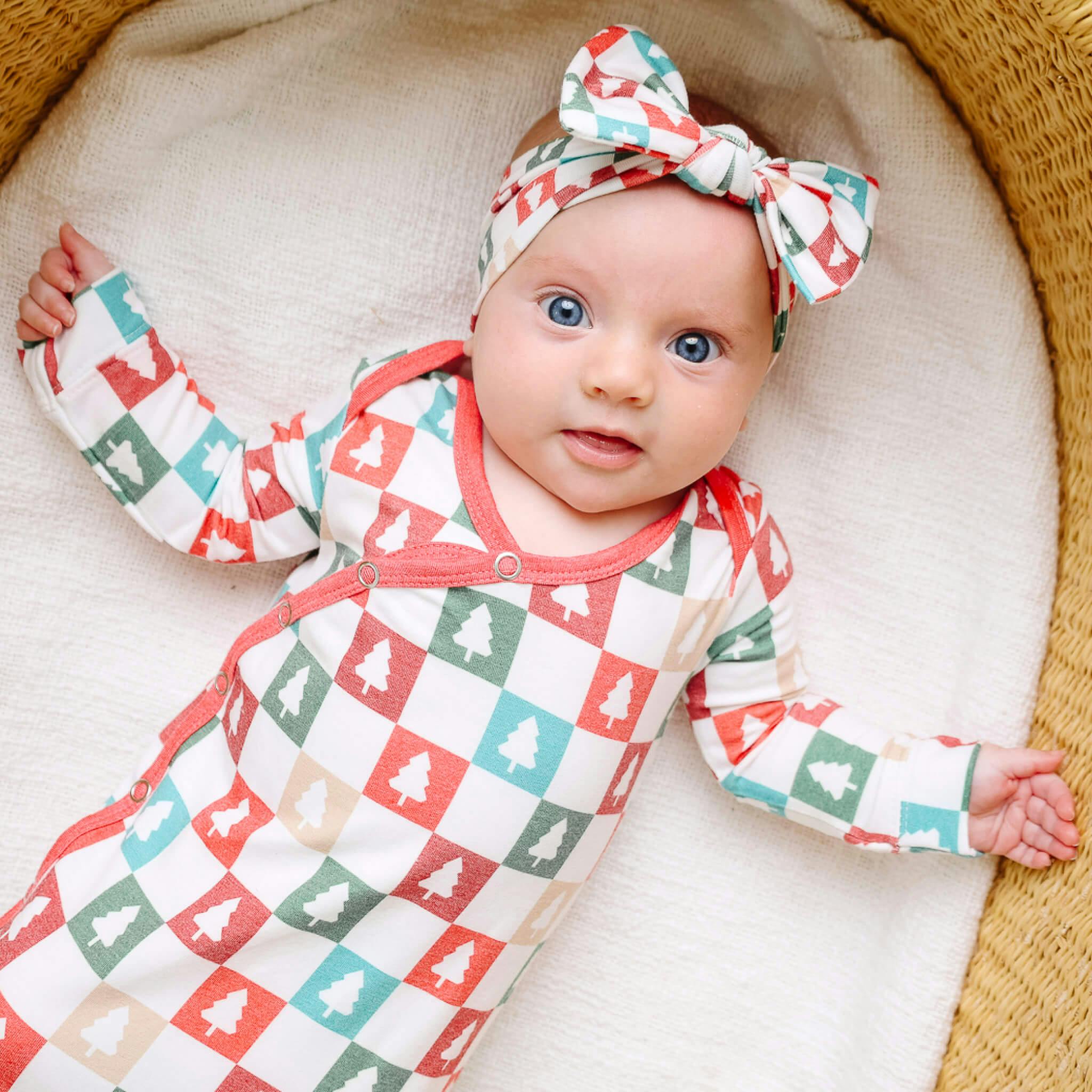 Newborn Knotted Gown - Fraser