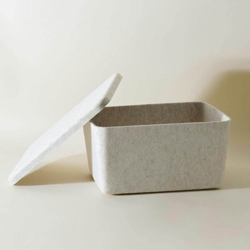 The Sculpted Bin - Wide with Lid