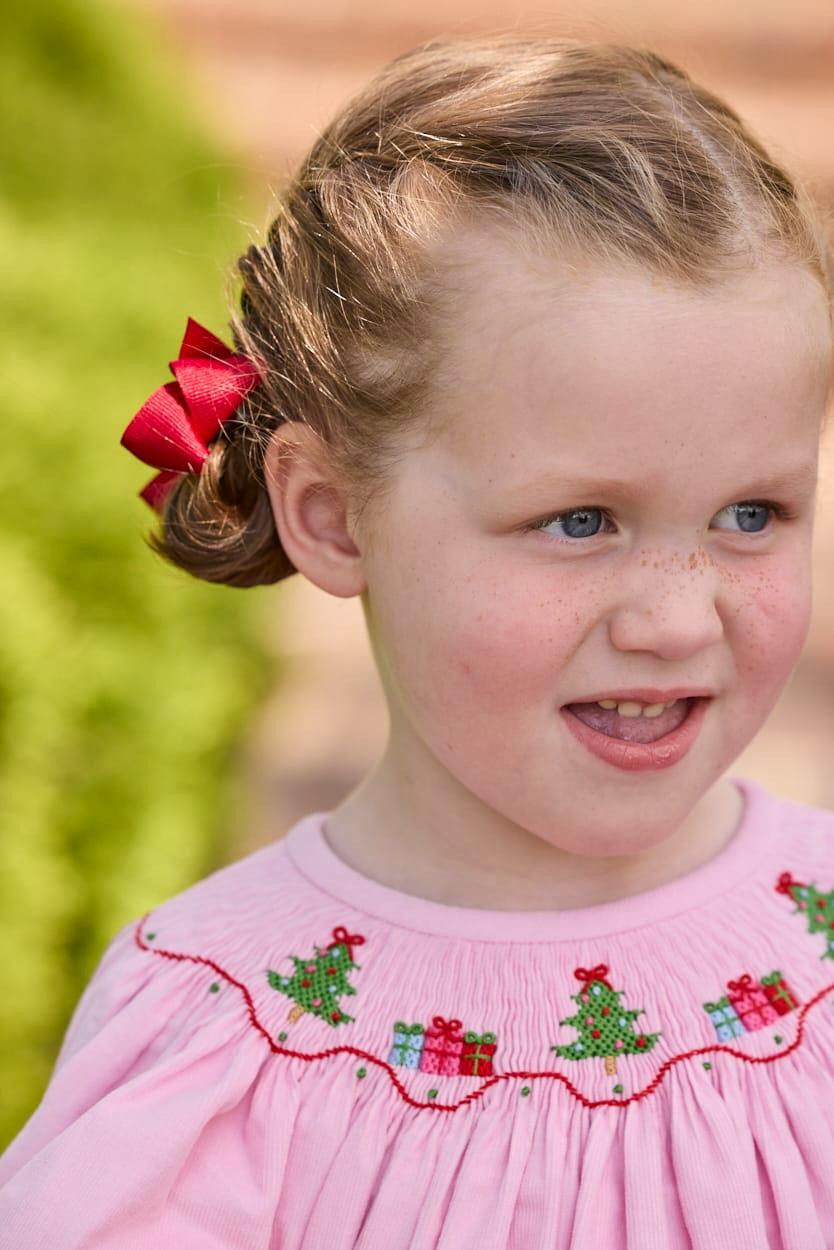 Smocked Bishop Dress - Holly Days