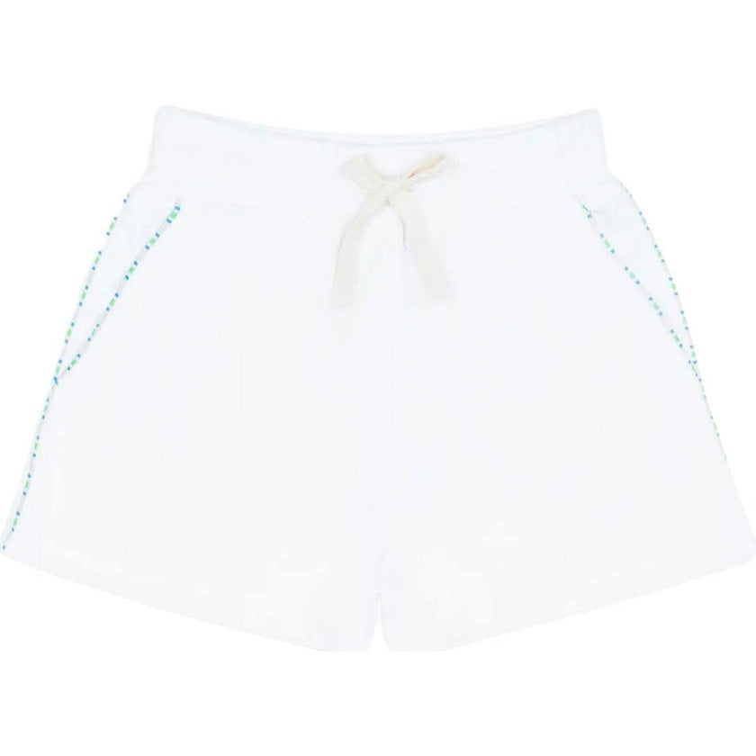 boys shell white french terry short