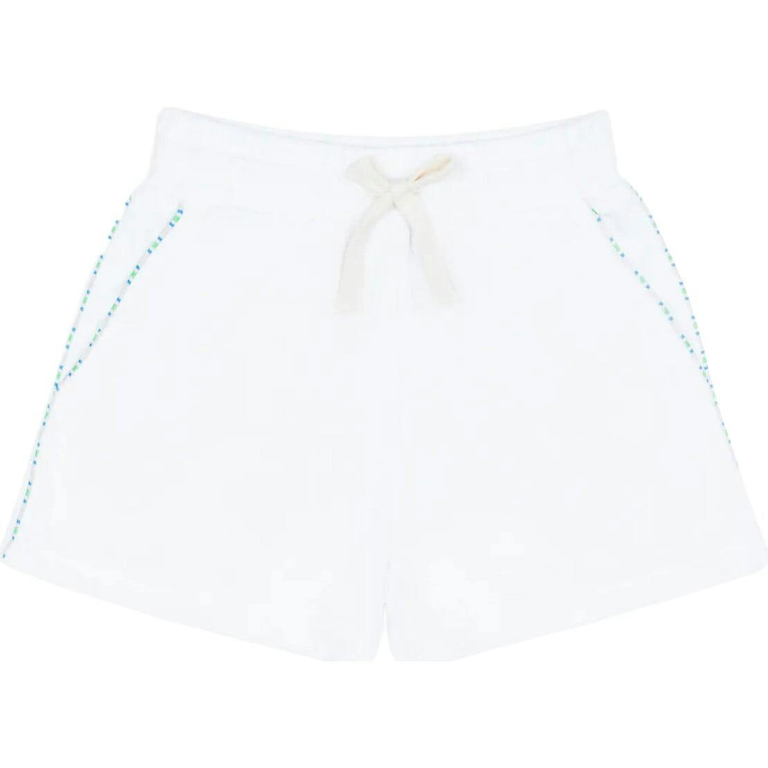 boys shell white french terry short