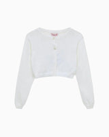 Sophie Cropped Cardigan in White