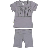 Chest Ruffle 2-Piece Top & Short Set
