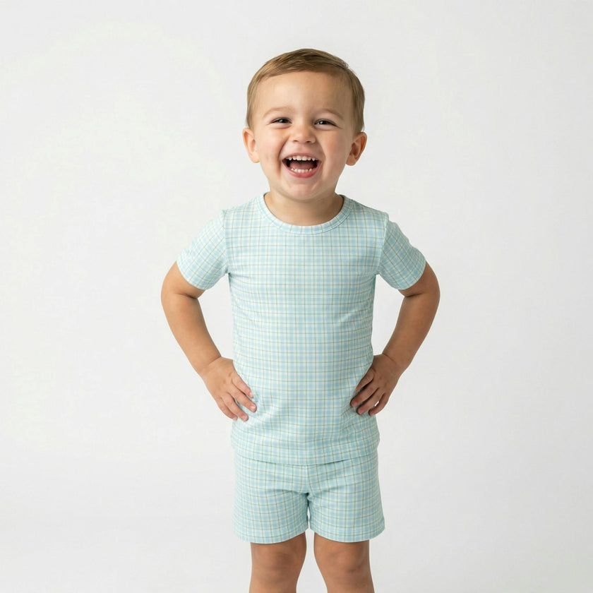 Bluegrass Picnic Short Sleeve & Shorts Bamboo Toddler Pajama Set