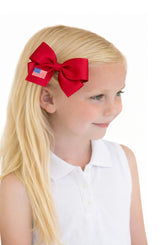 American Flag Hair Bow