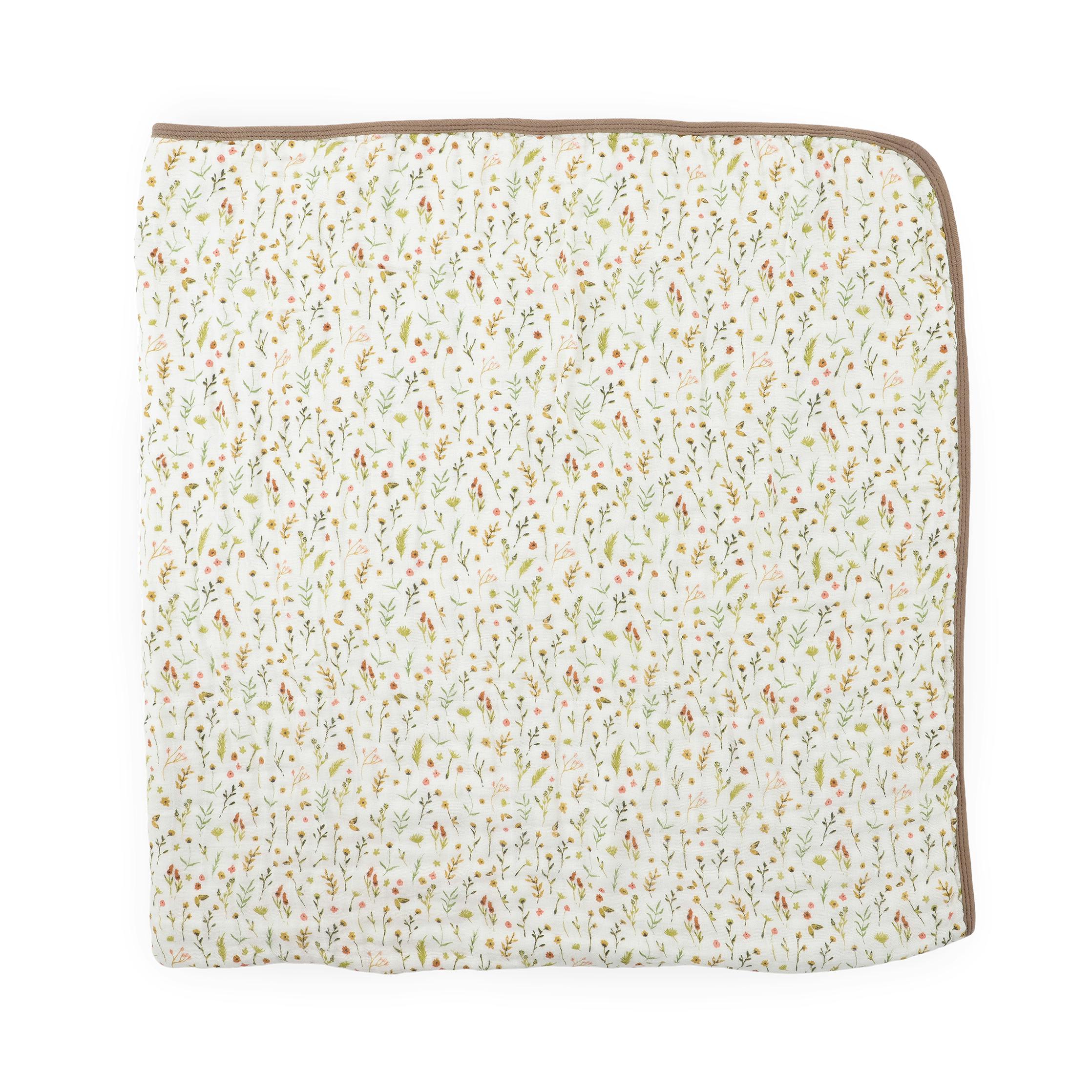 Original Organic Cotton Muslin Quilt - Floral Field