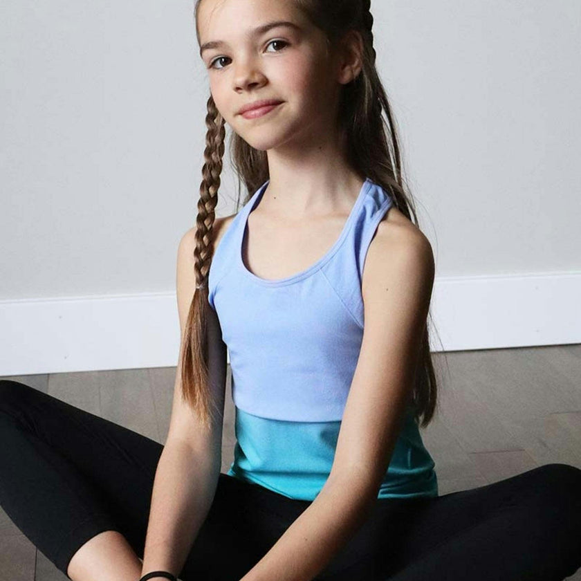 Seamless Activewear Tank Top - Periwinkle Turquoise