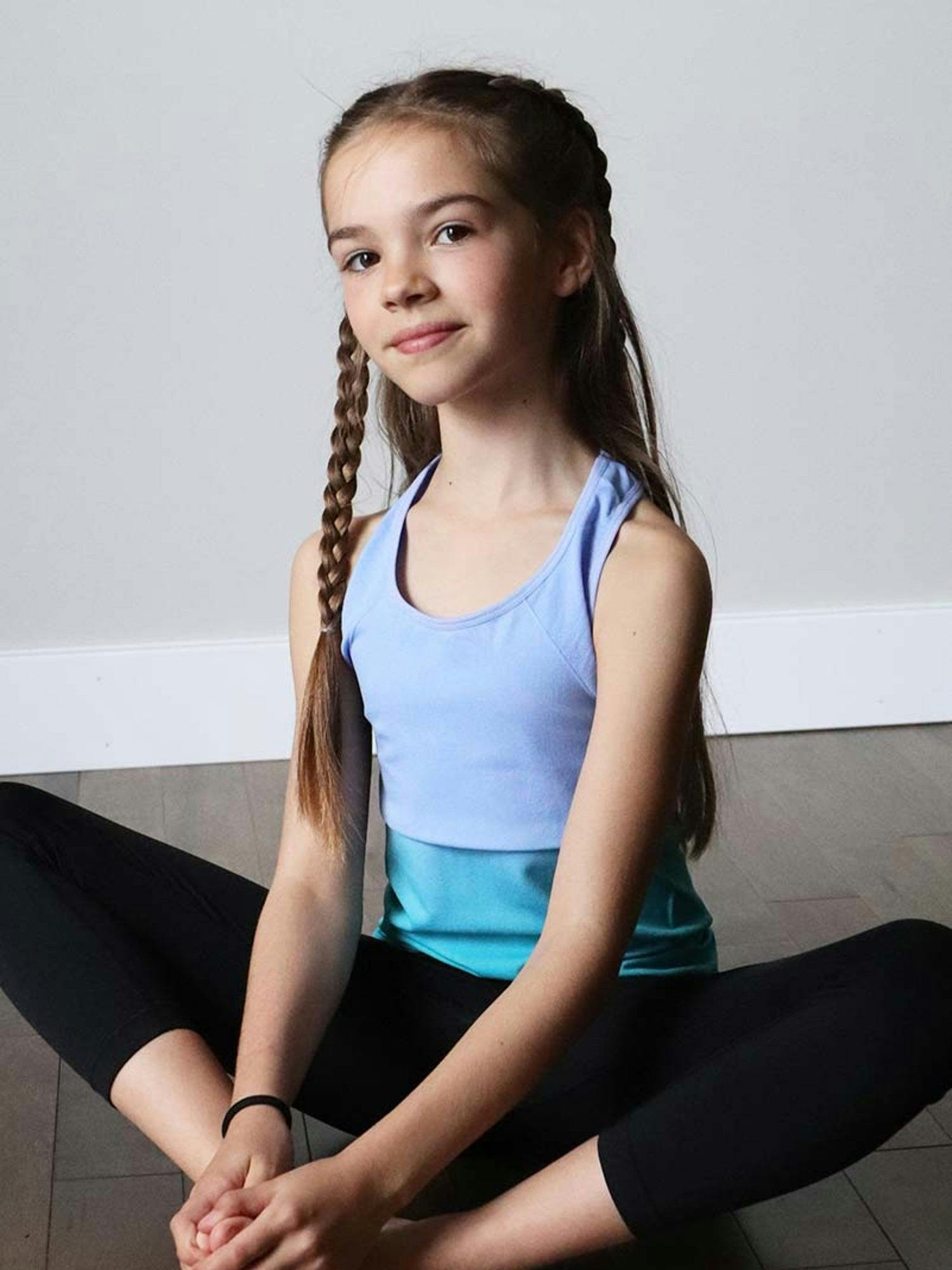 Seamless Activewear Tank Top - Periwinkle Turquoise
