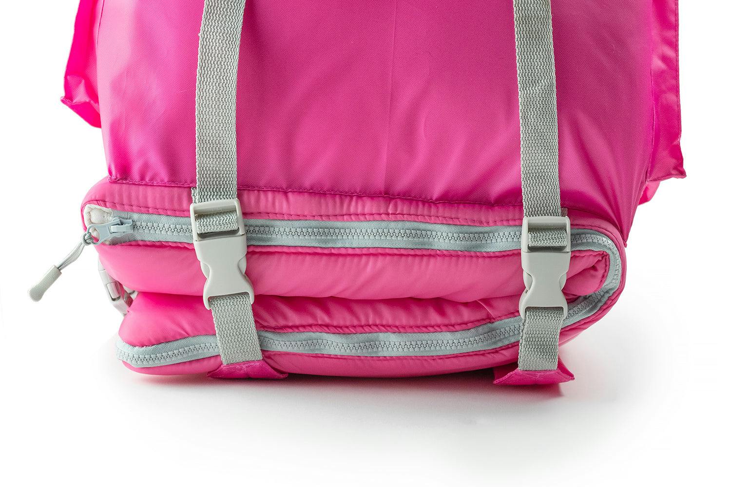 Sleep-n-pack: Packable Sleeping Bag, Big Kid 7-12+ yrs - Hibiscus Pink/Coconut Sherpa