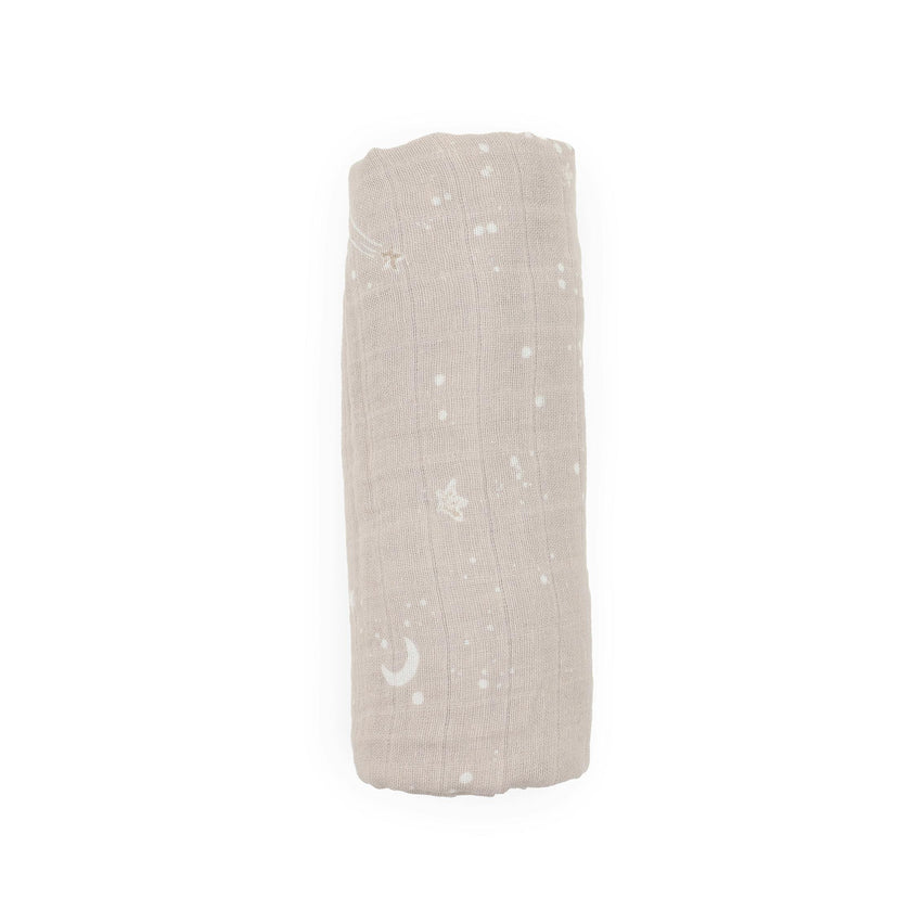 Organic Cotton Muslin Swaddle Blanket - Moon Dust