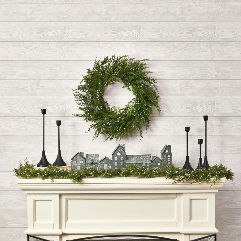 Seeding Winter Juniper Berry Greenery Classic Christmas Garland Holiday Table Runner