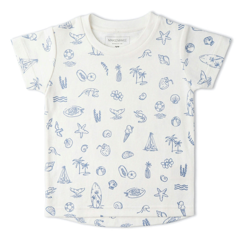 Organic Tee & Shorts Set - Coastal