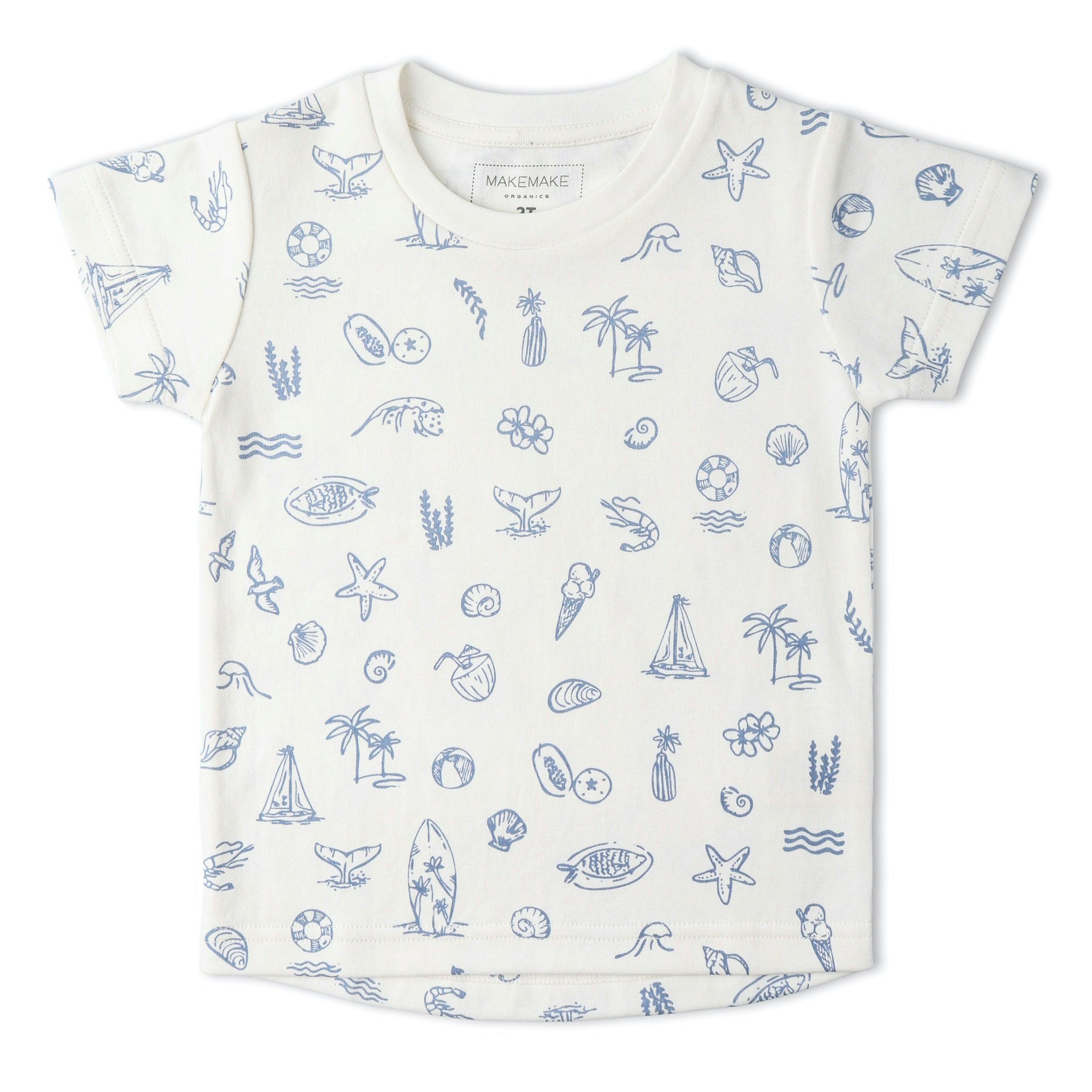 Organic Tee & Shorts Set - Coastal