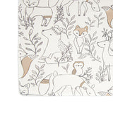 Ezra Woodland Animal Cotton Fitted Crib Sheet