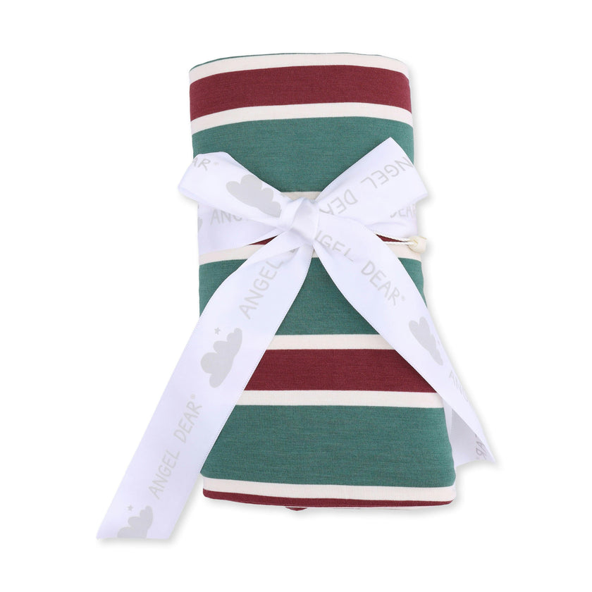 Rugby Stripe Green - Swaddle Blanket