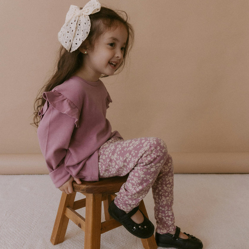 Organic Ruffle Long Sleeve Top Set of 2