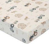 Charlie Tractor Cotton Fitted Crib Sheet