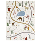 Flat Woven Graphic Print Rectangular Play Rug