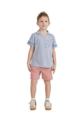 Top With Stripes At Sleeves