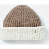 Fuzzy 2-Tone Ribbed Beanie