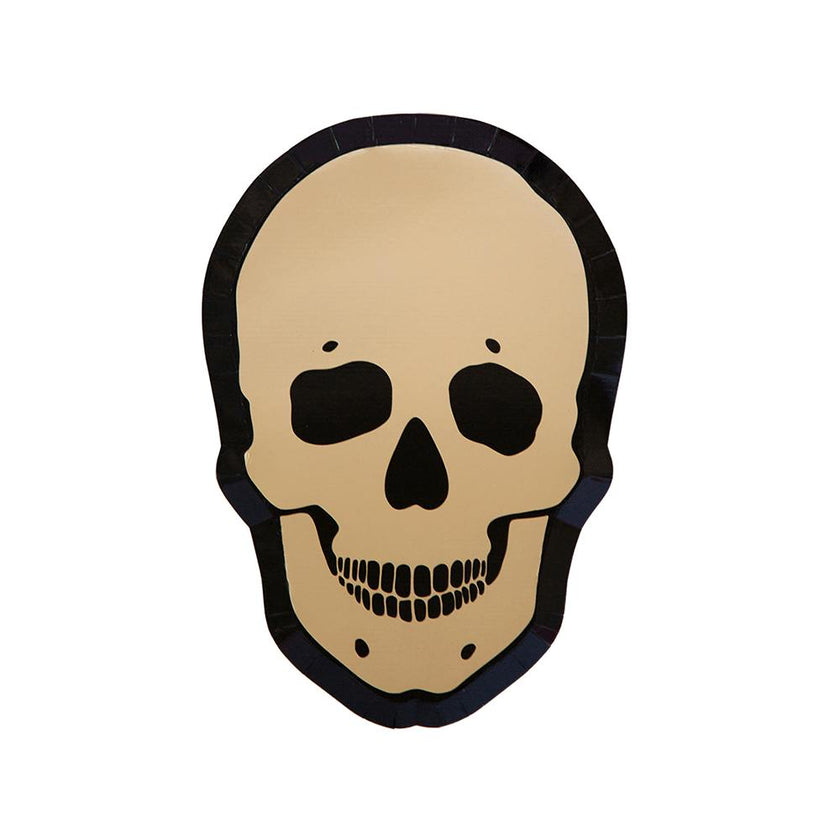 Gold Skull Dessert Plates