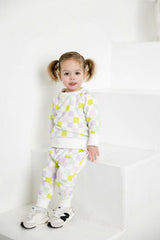 multi-checkered jogger set