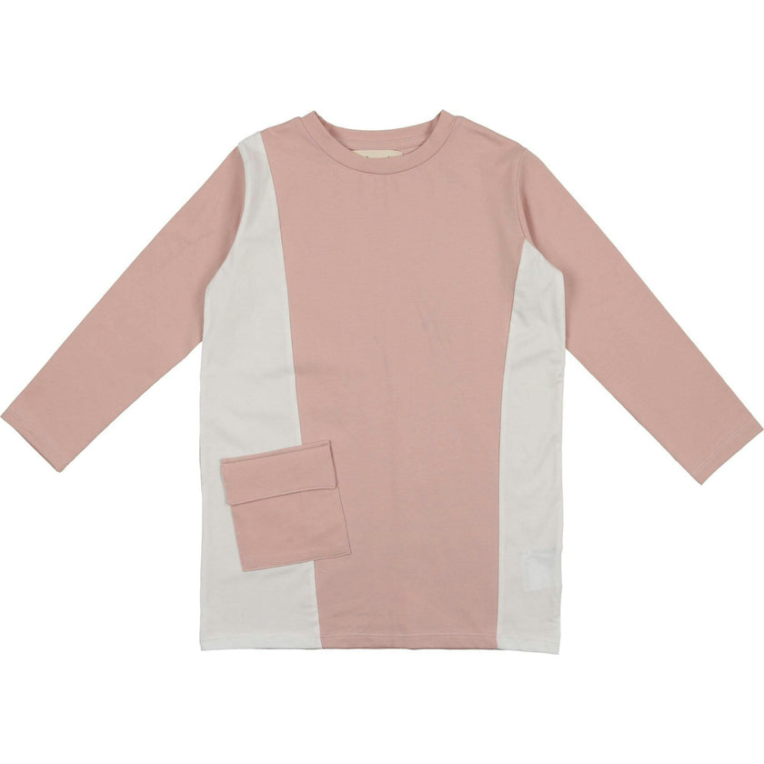 Colorblock Pocket 3-Quarter Sleeves Tee