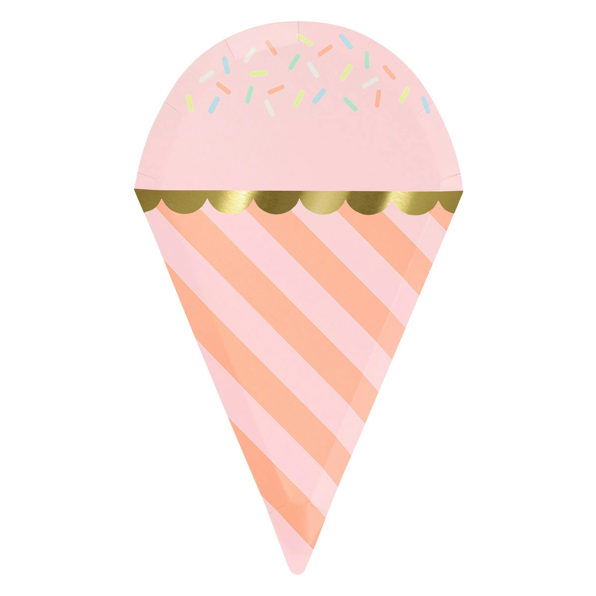 Ice Cream With Sprinkles Plates