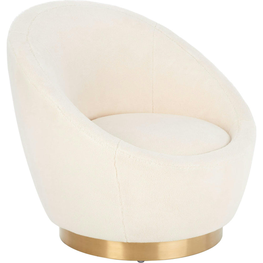 Pippa Faux Wool Swivel Chair