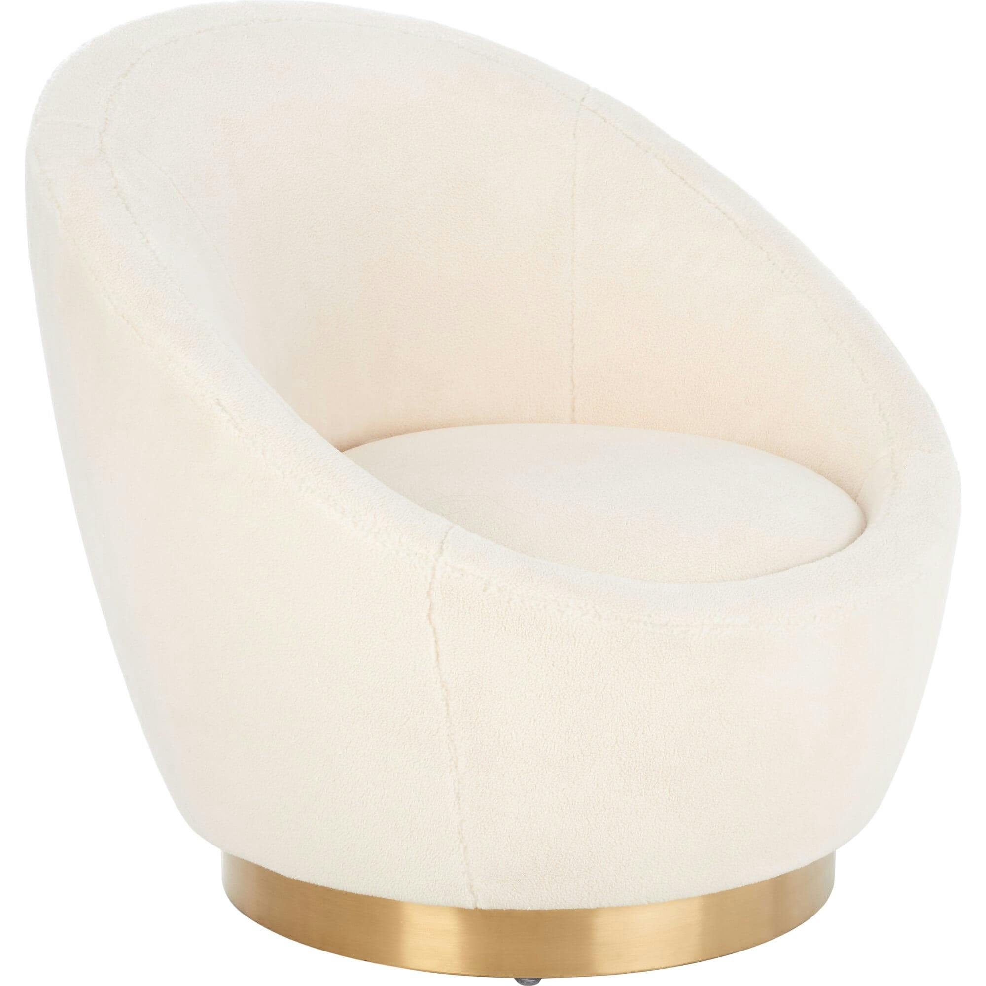 Pippa Faux Wool Swivel Chair