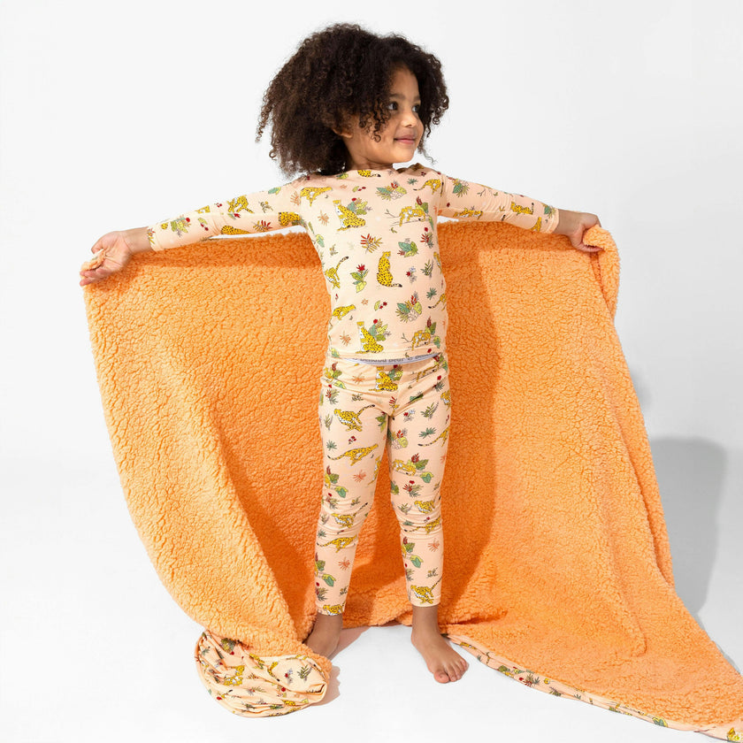 Pounce In Paradise Cheetah Bamboo Sherpa Blanket