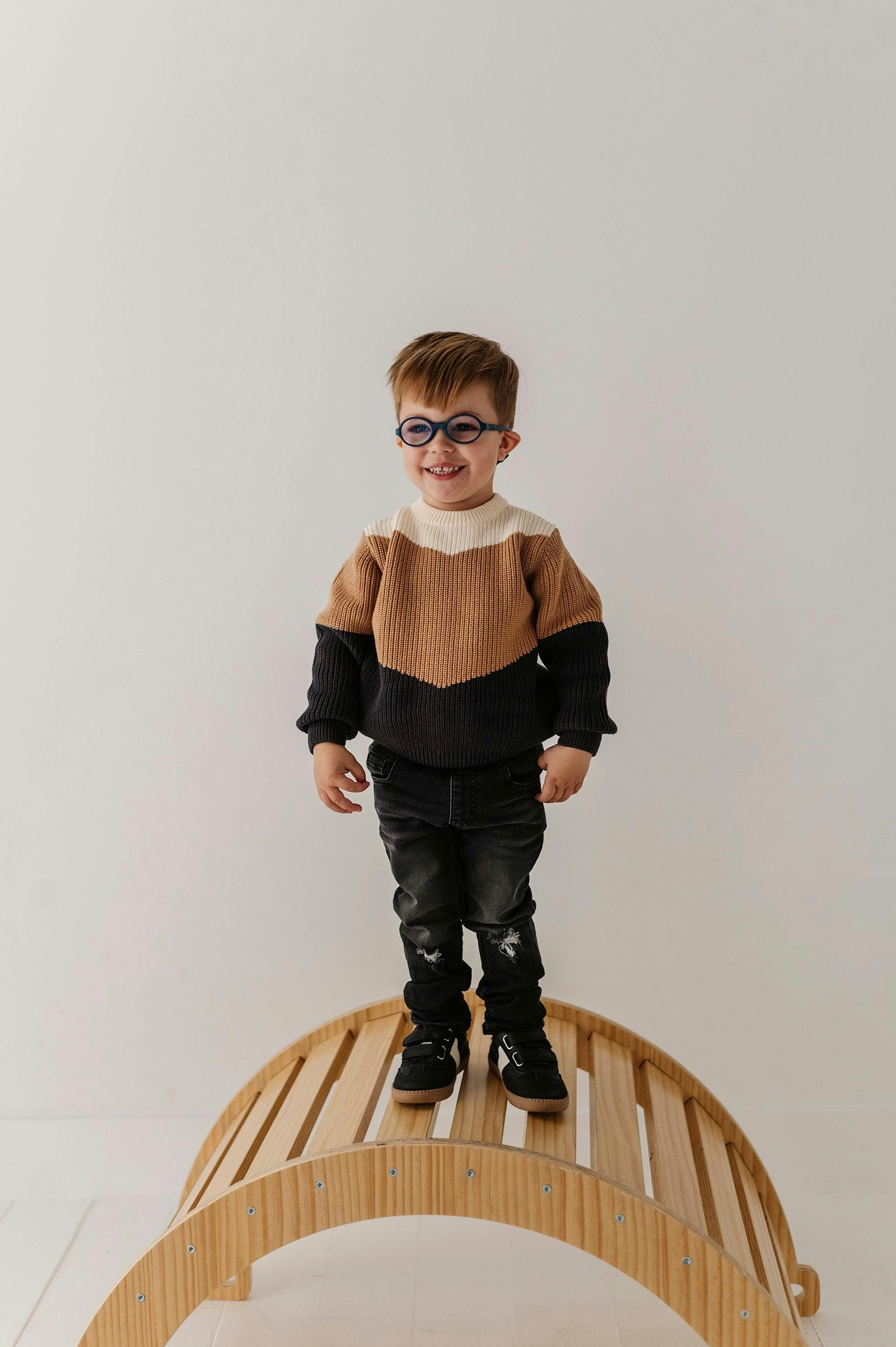 Boys Slim Denim Jeans in Black