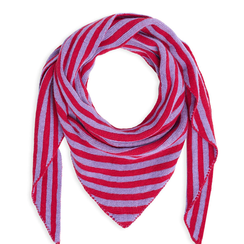 women's wool blend scarf - berry bloom