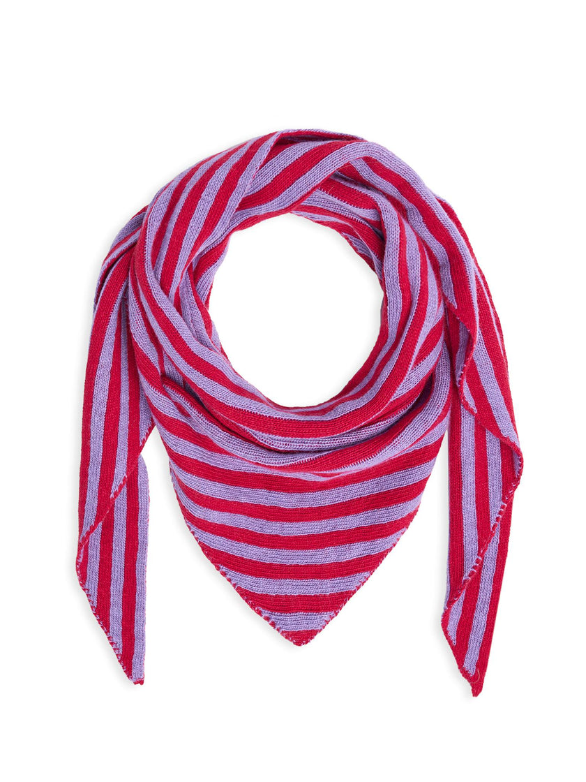 women's wool blend scarf - berry bloom