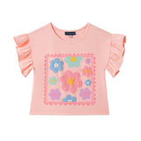 Jersey Ruffle Tee | Rose Pink