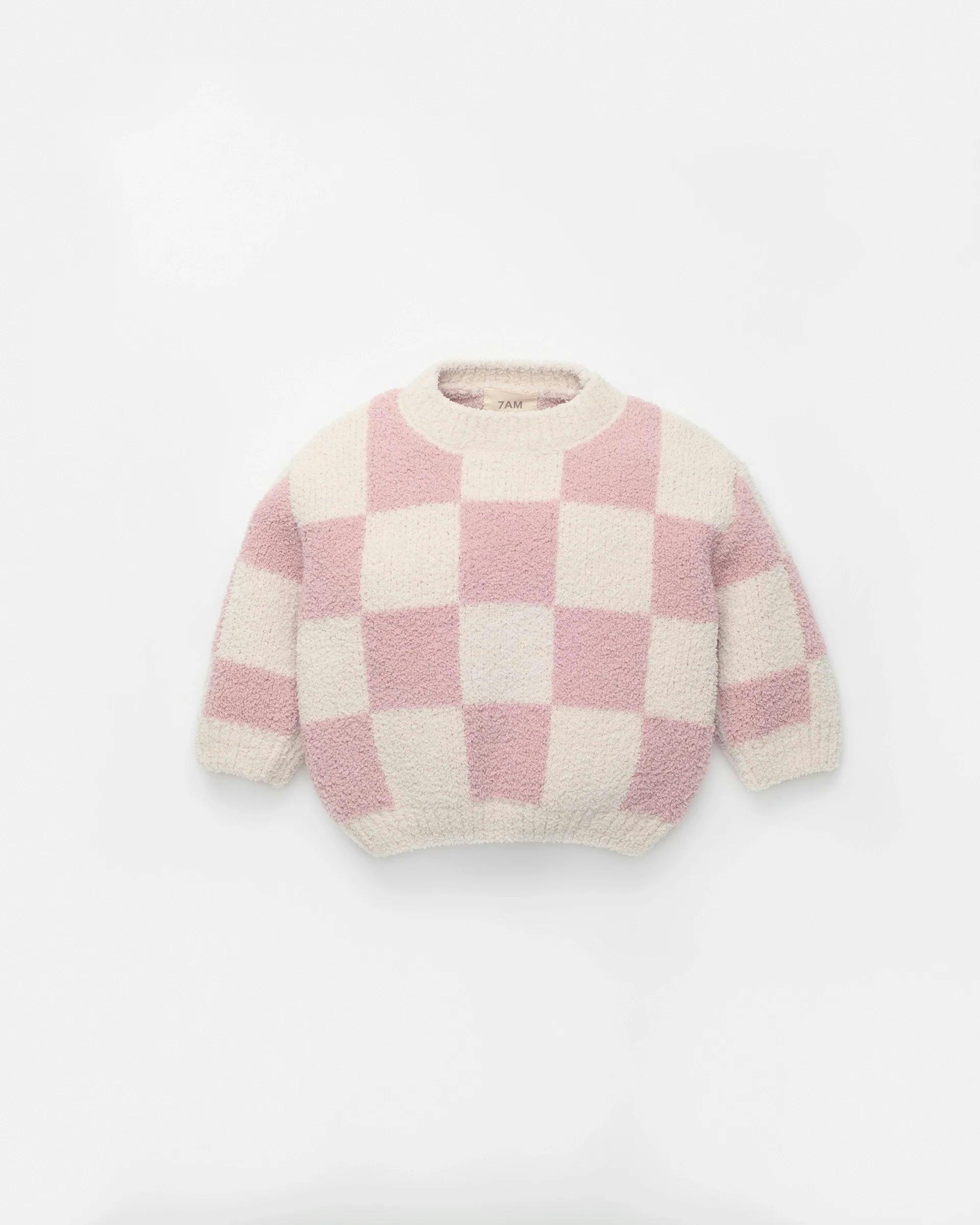 Boxy Sweater • Checkers Fuzzy